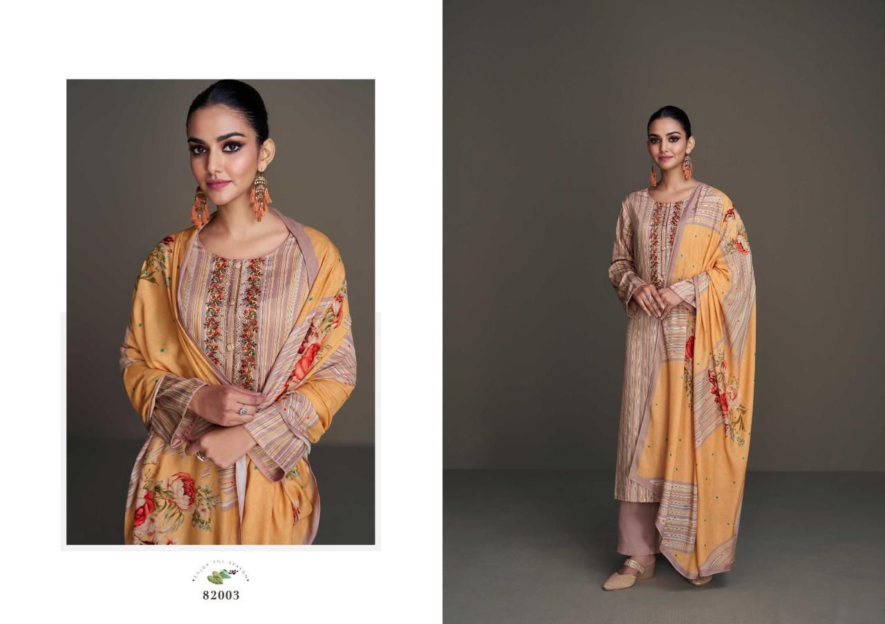 Kora Kesar Kashmiri Work Pure Jam Cotton Palazzo Suits Collection Catalog